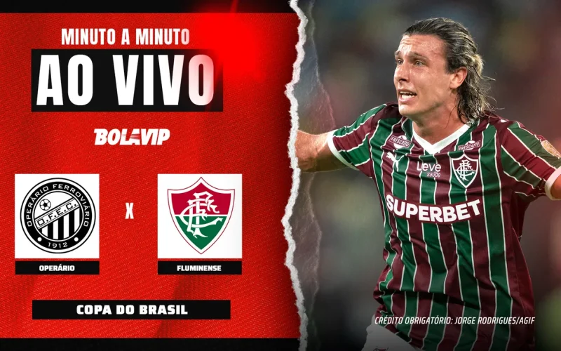 Operário-PR enfrenta o Fluminense na primeira partida da quinta fase da Copa do Brasil nesta quinta-feira