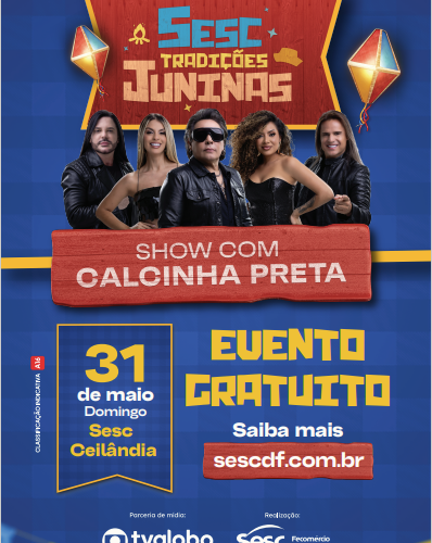 Sesc-DF lança distribuição de ingressos gratuitos para apresentação do Calcinha Preta em troca de doações alimentares