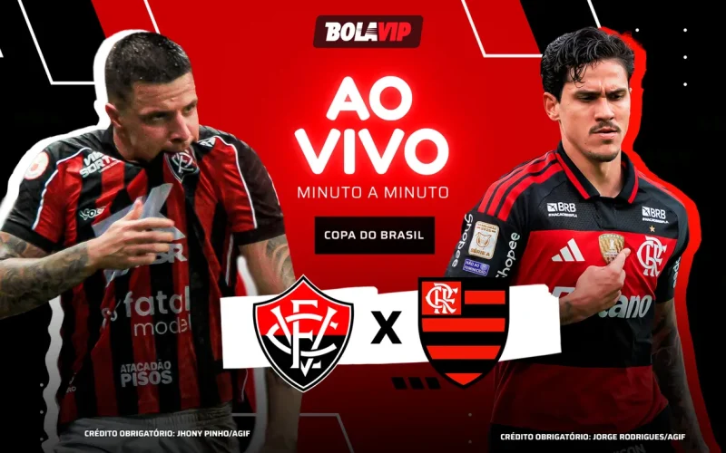 Vitória triunfa sobre o Flamengo com 2 a 0 e se classifica na Copa do Brasil