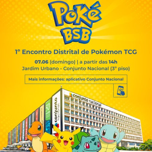 Brasília recebe Torneio Distrital de TCG de Pokémon no Conjunto Nacional neste domingo